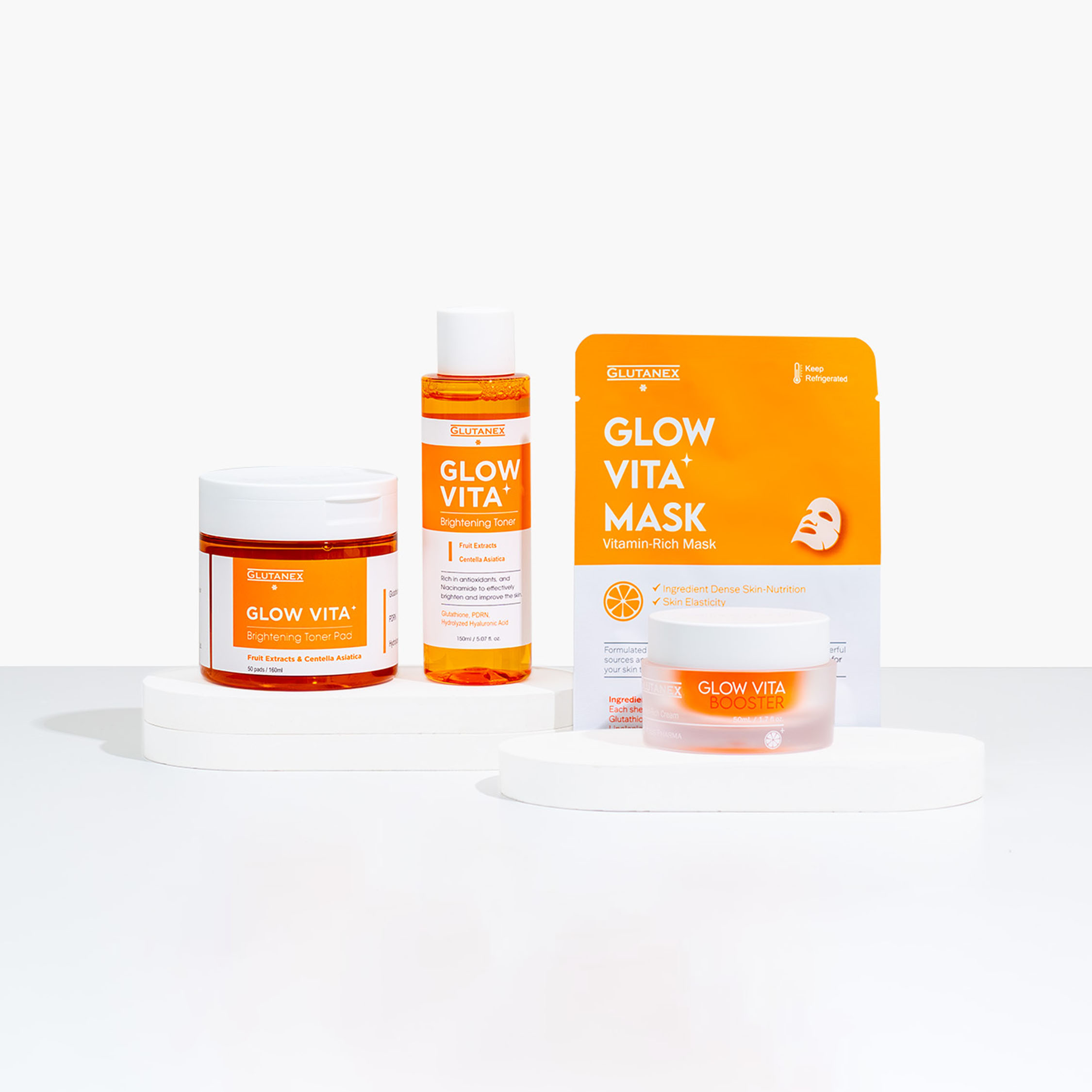 Nexus Pharma's orange line Glow Vita